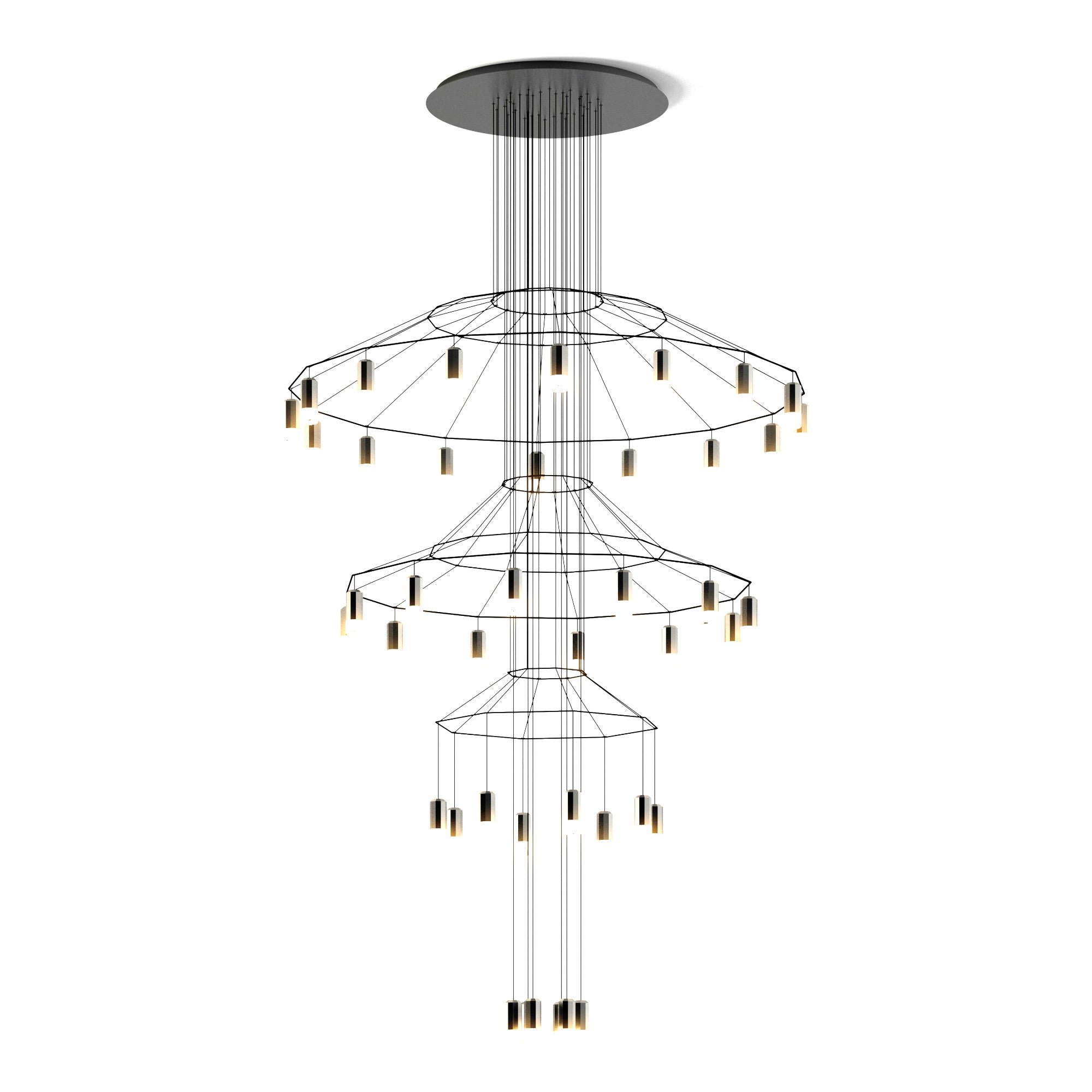 Wireflow Chandelier 0378 Pendant Lamp - Black-1