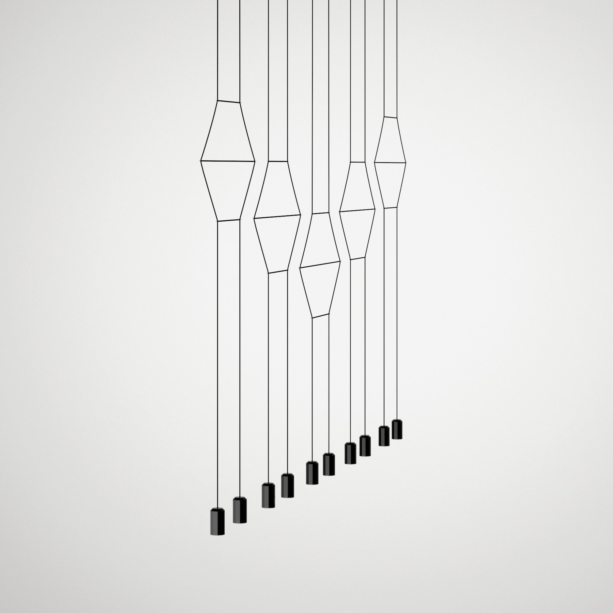 Wireflow Lineal 0325 Pendant Lamp - Black