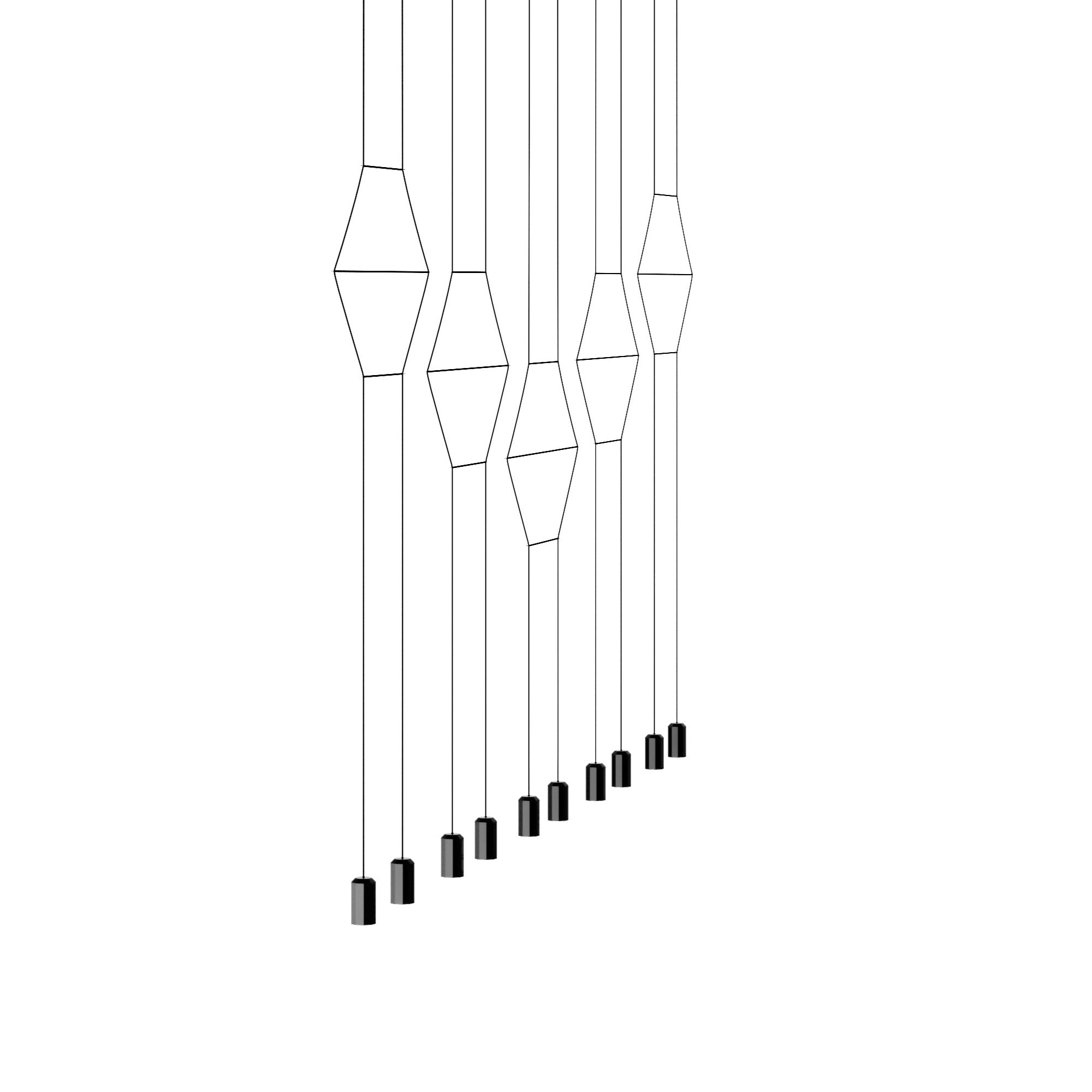 Wireflow Lineal 0325 Pendant Lamp - Black