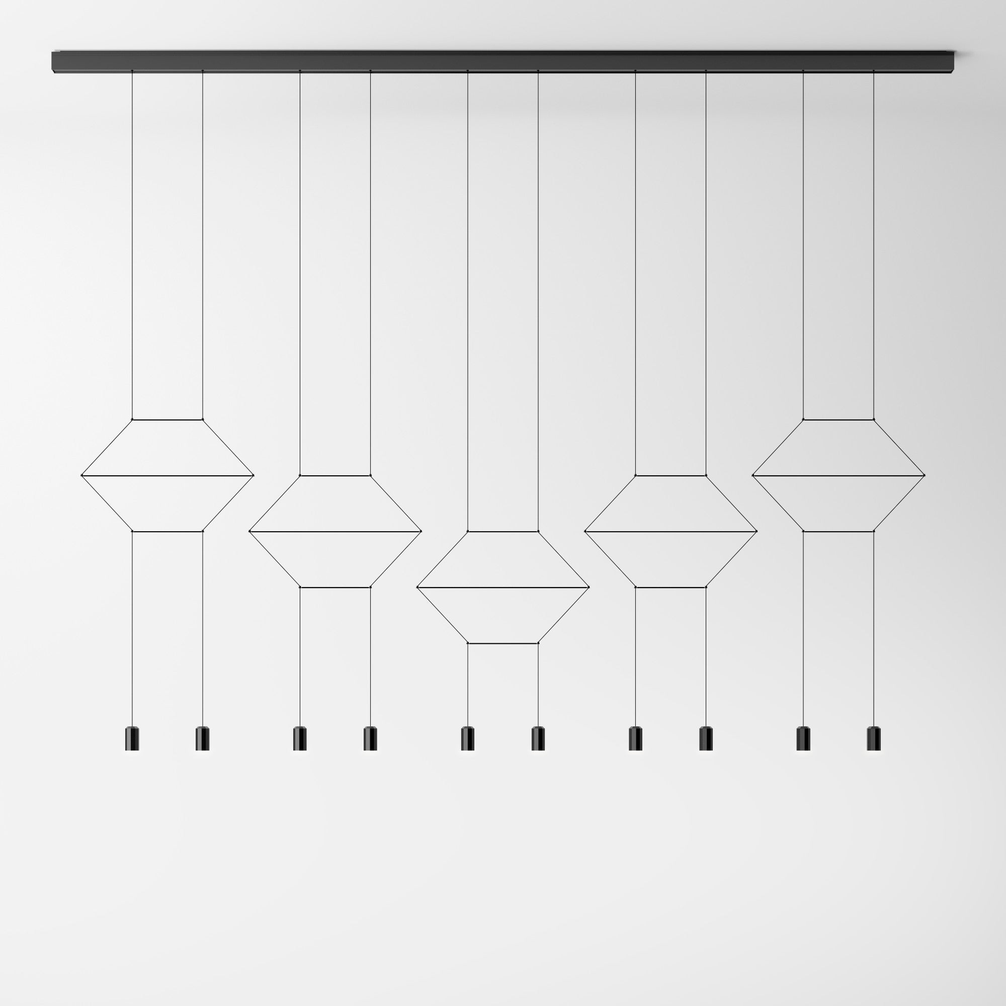 Wireflow Lineal 0330 Pendant Lamp - Black