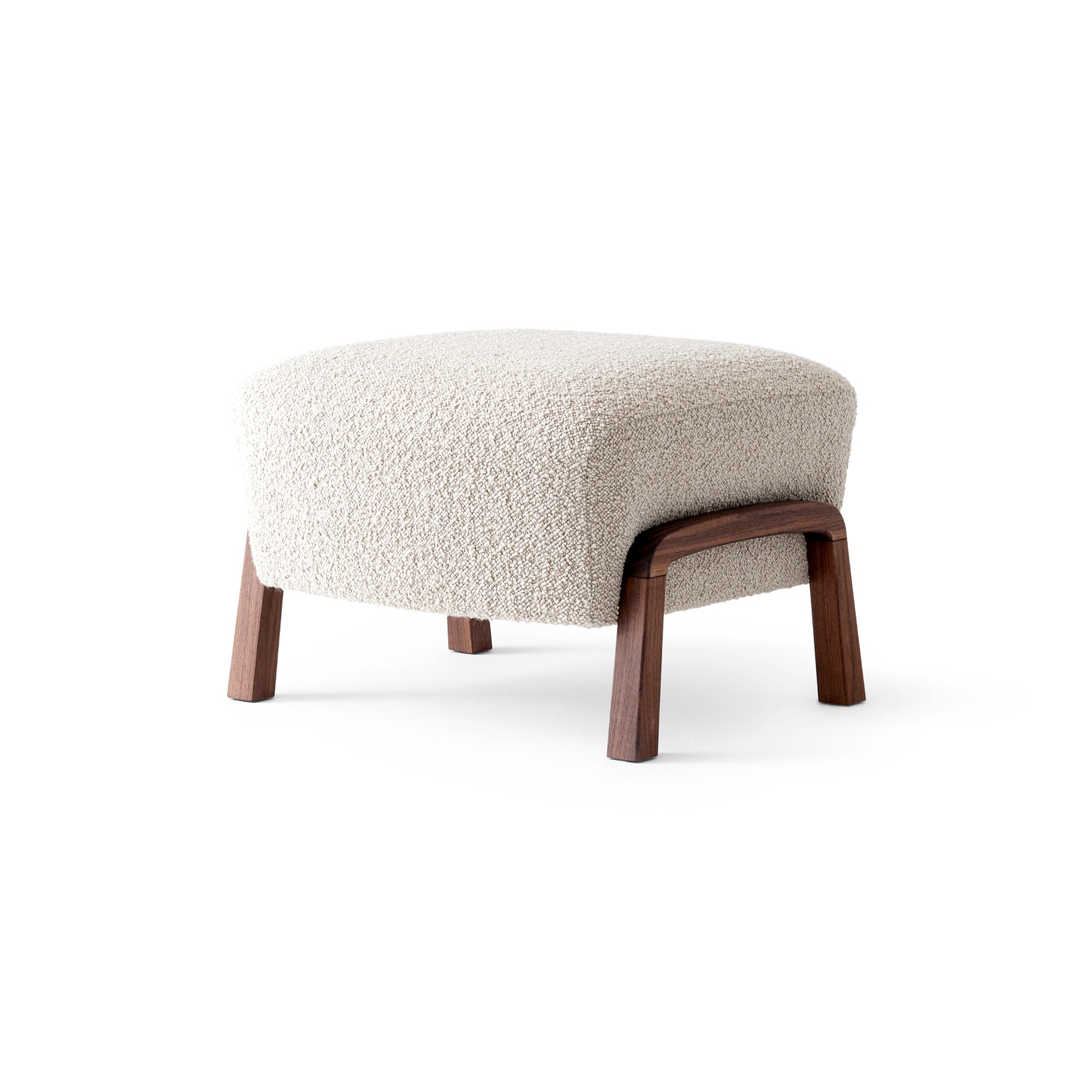 Wulff ATD3 Walnut Pouf - Walnut/Fabric 5 (Karakorum)-1