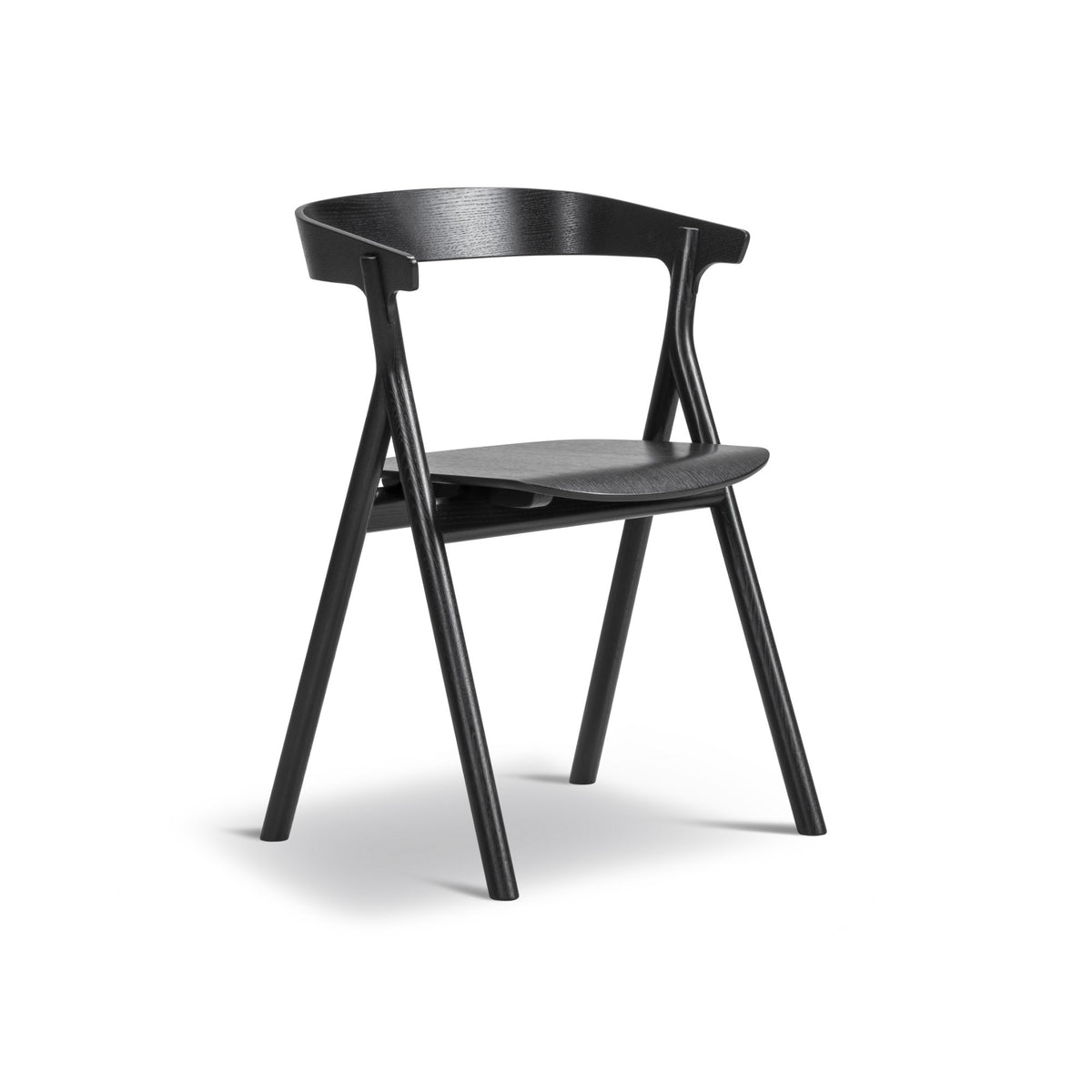 Yksi Dining Chair – 54x76 / Wood (Oak Black Lacquered)-1