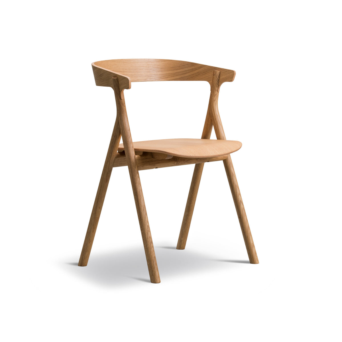 Yksi Dining Chair – 54x76 / Wood (Oak Lacquered)-1