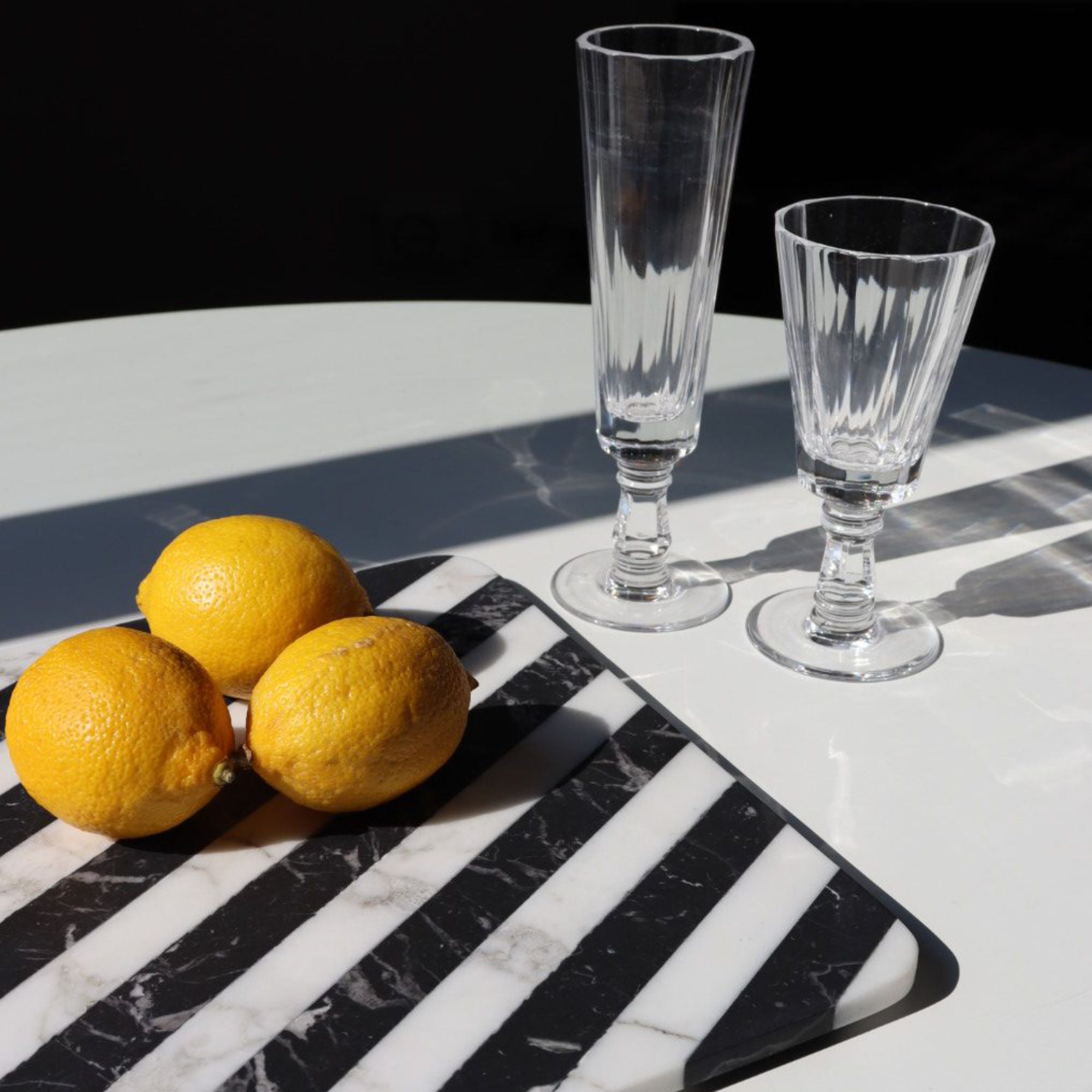 Alice Chopping Board - Arabescato/Marquina Marble-3