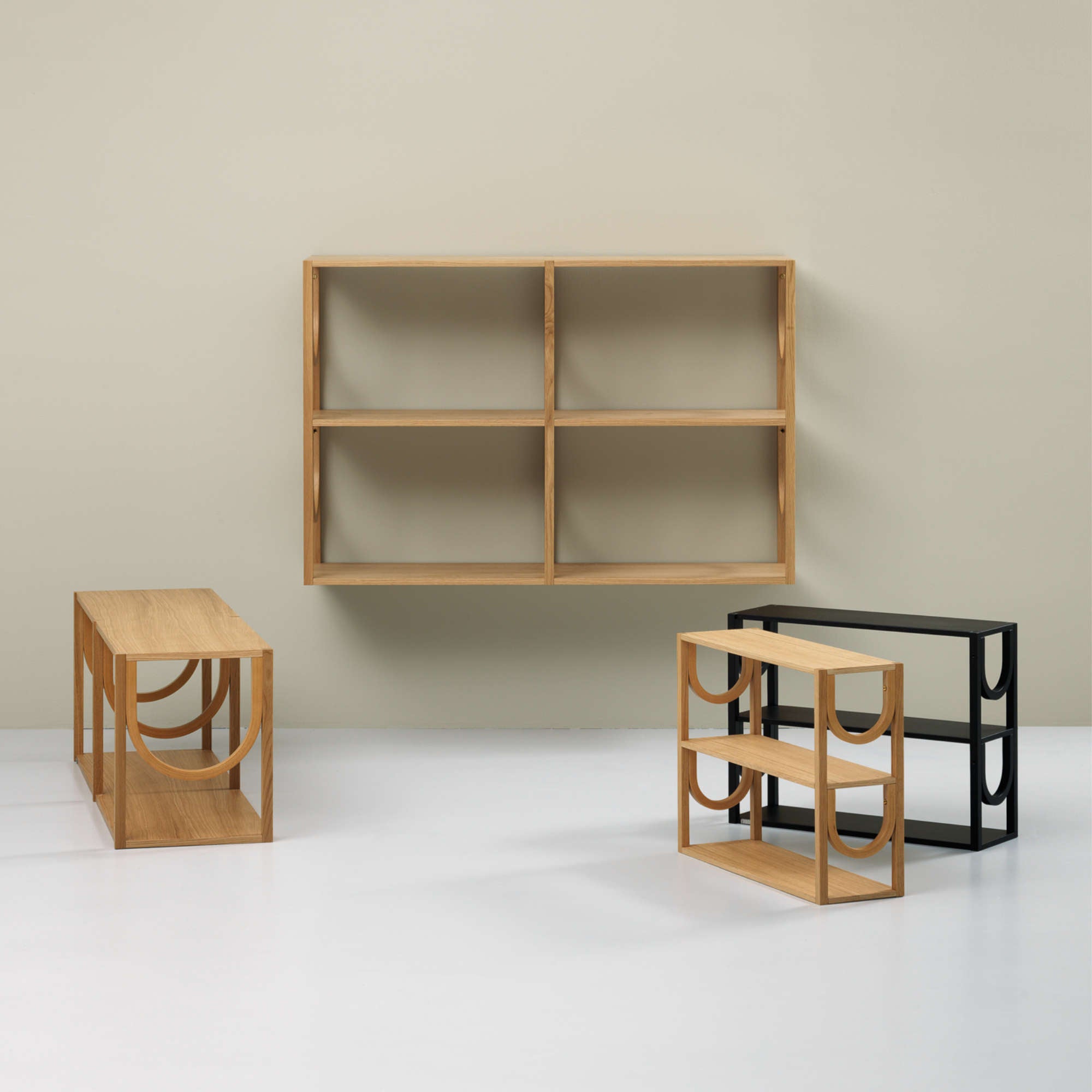 Arch High 118 Shelf - Lacquered Oak-3