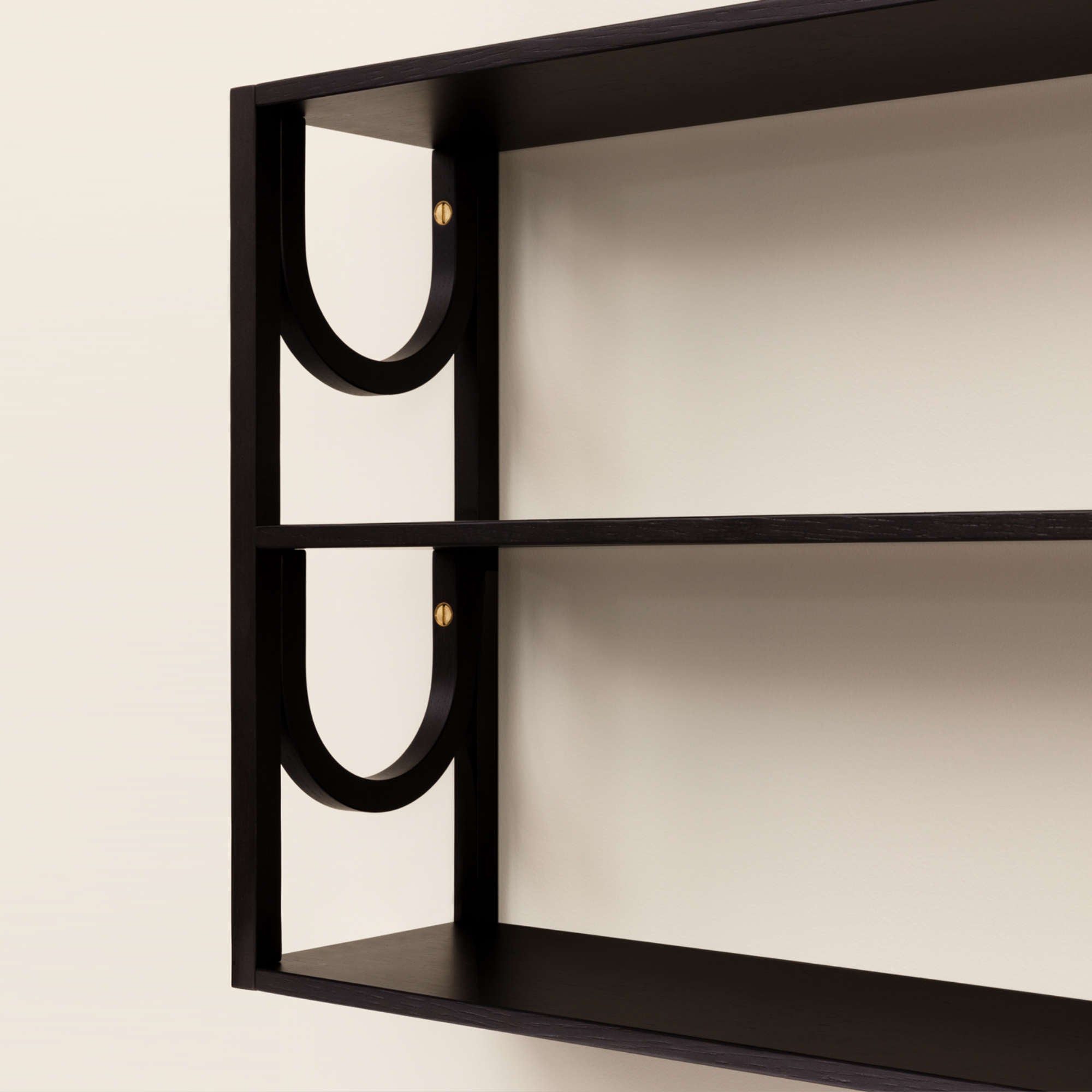 Arch High 118 Shelf - Black Stained Oak