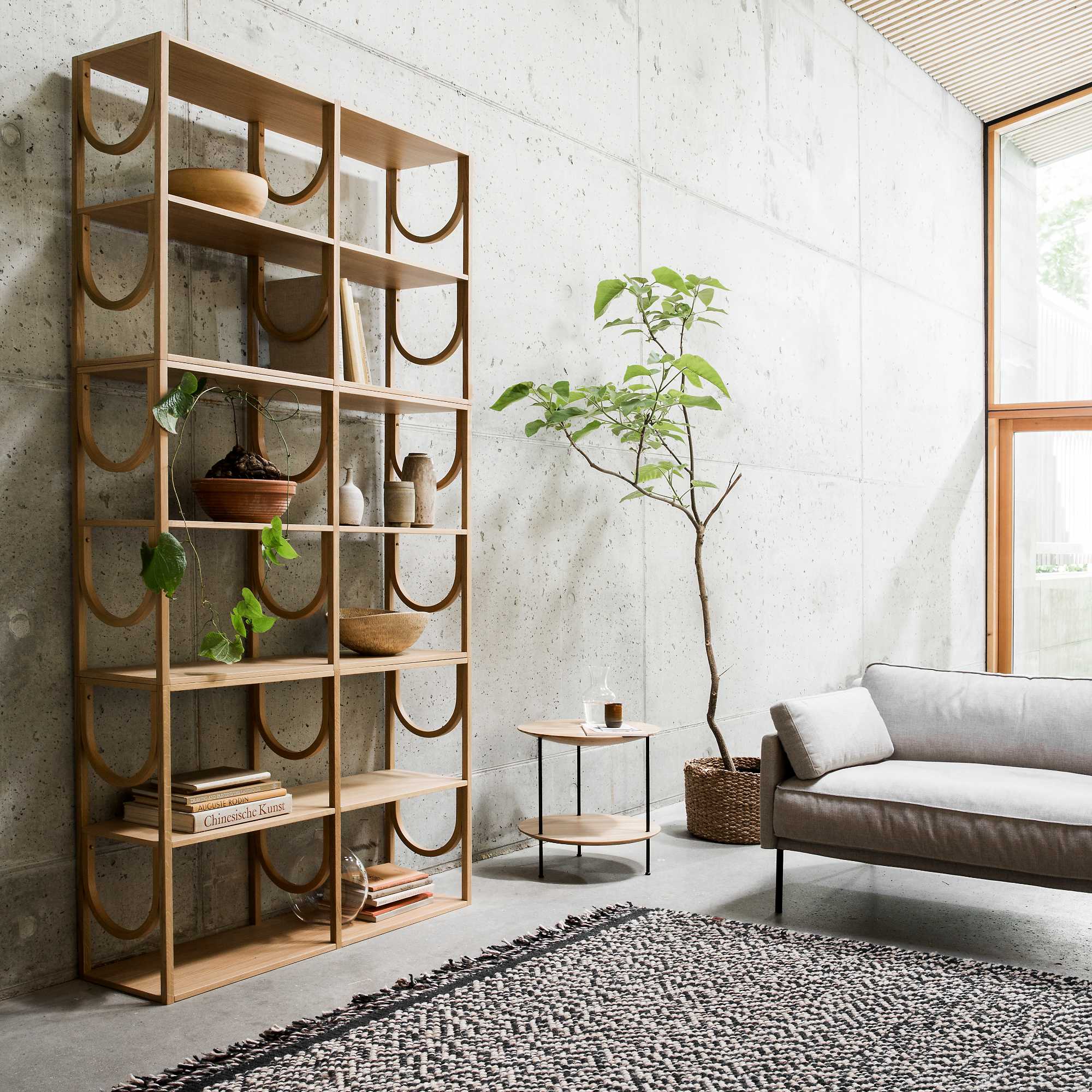 Arch High 118 Shelf - Lacquered Oak-4