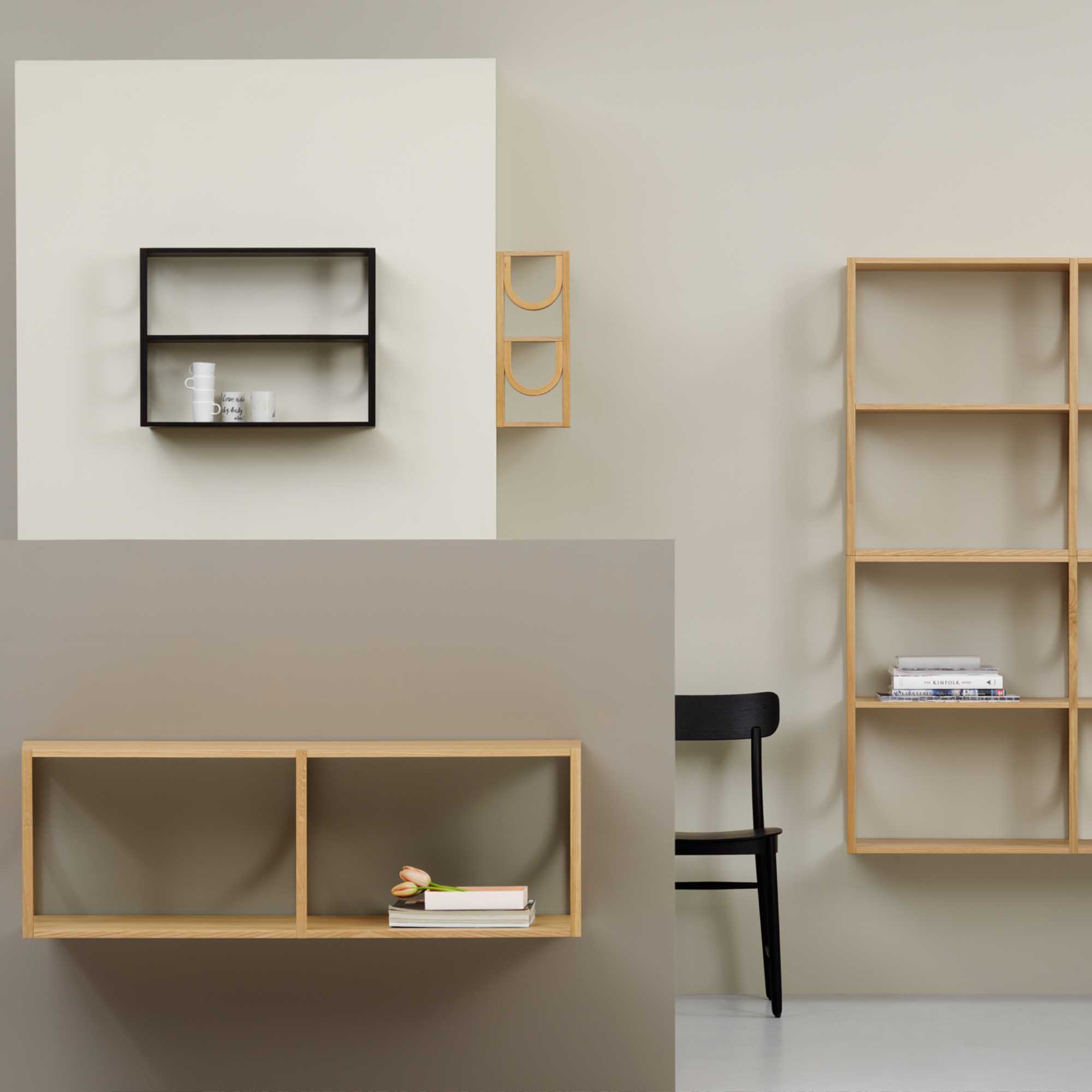 Arch Mini 59 Shelf - Lacquered Oak-5