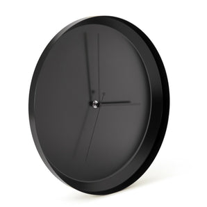 Dish Wall Clock - Black Grey