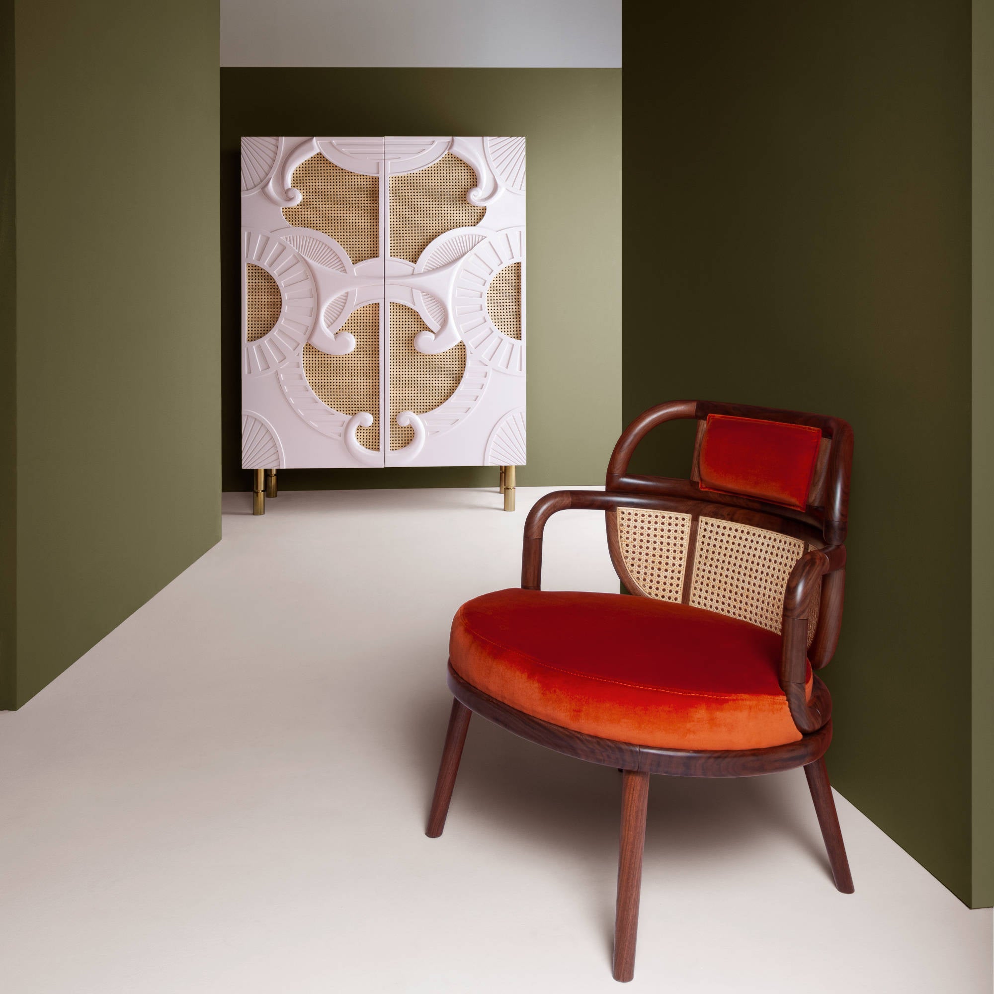 Havana Armchair - Velvet 2 (Velvet Fire)-2