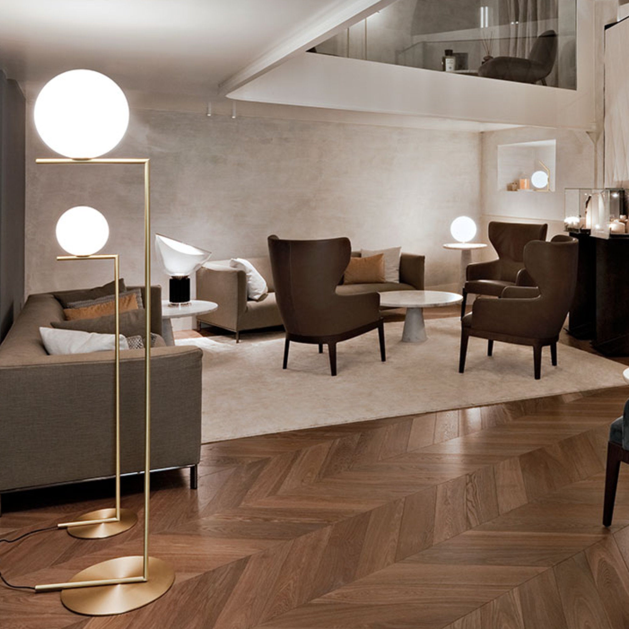 IC Lights 1 Floor Lamp - Brass