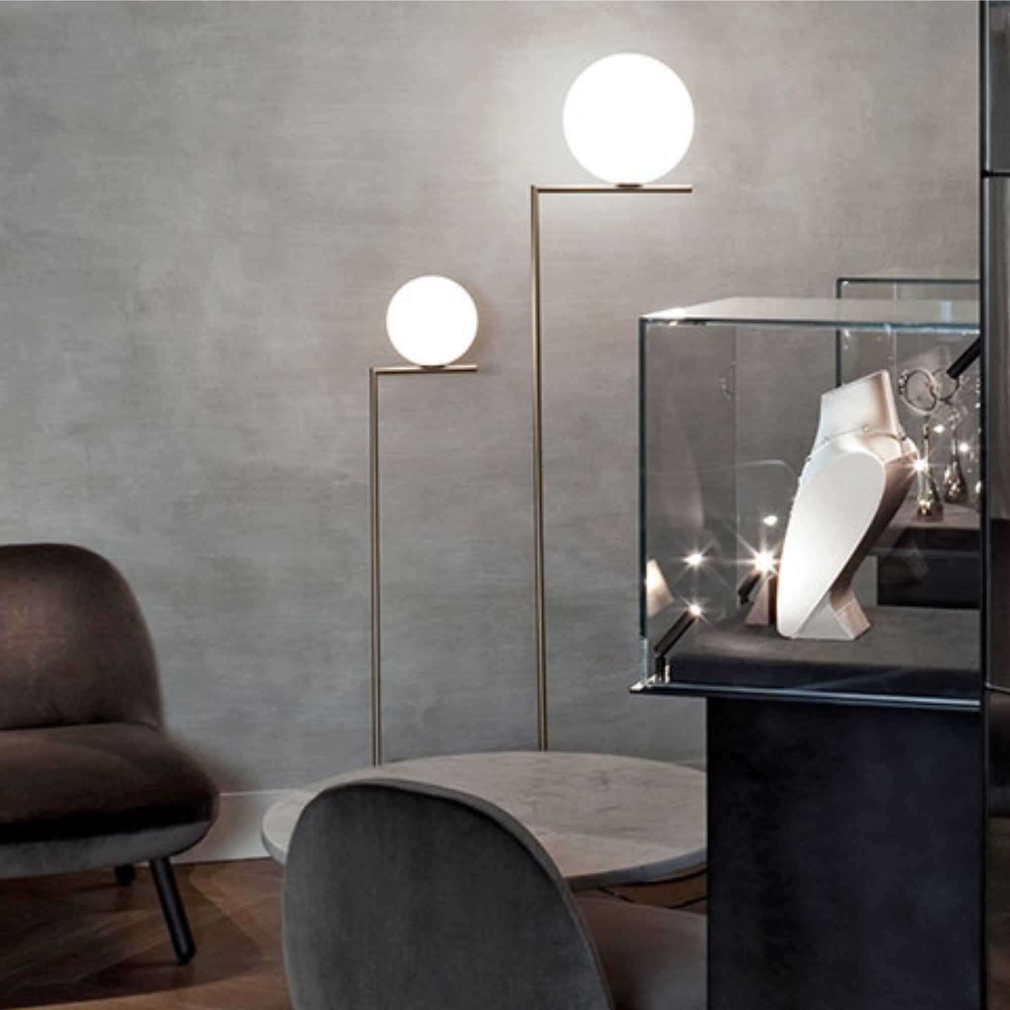 IC Lights 2 Floor Lamp - Brass-3