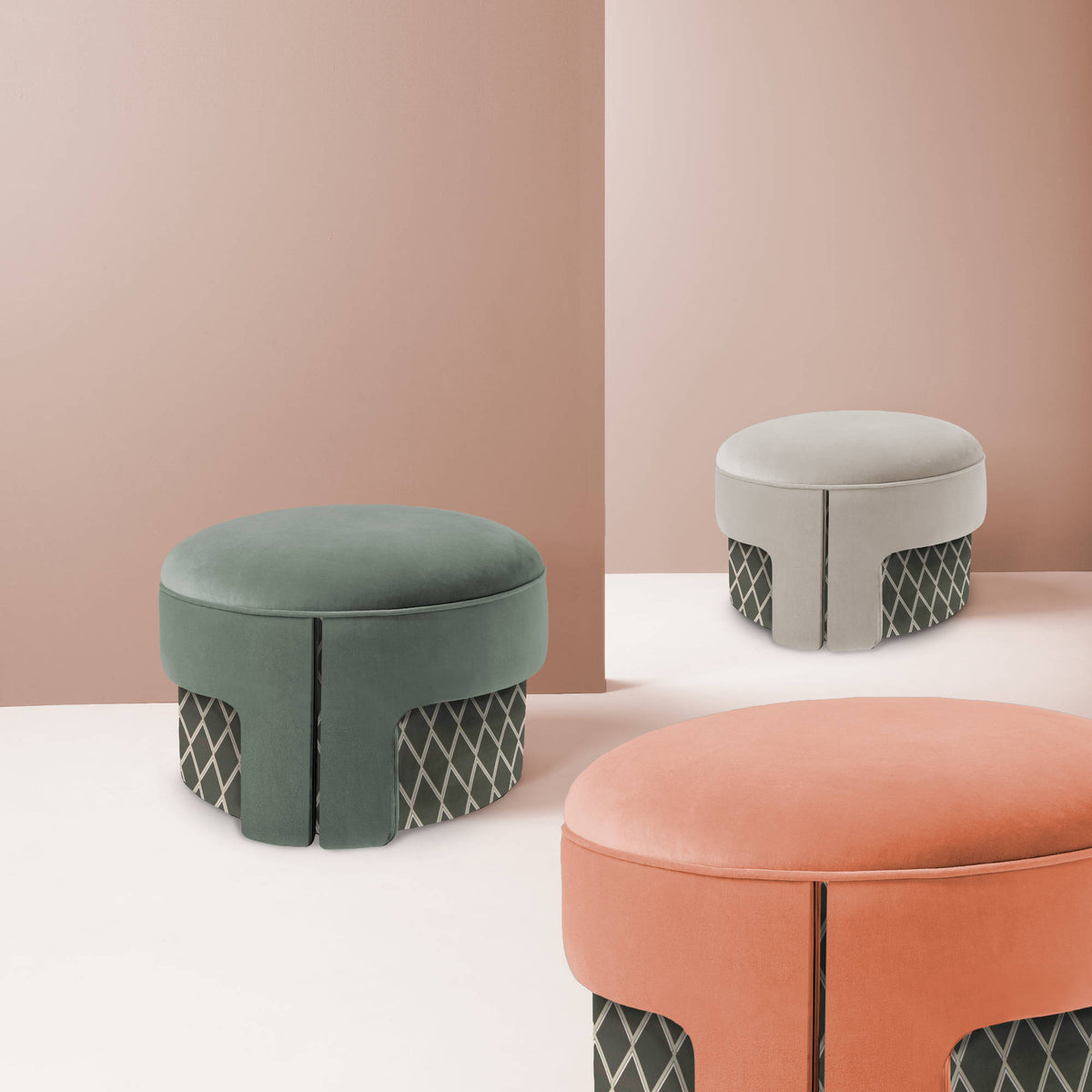 L'Unite Pouf & Ottoman – 64x44 / Fabric 2 (Hue Eden)-2