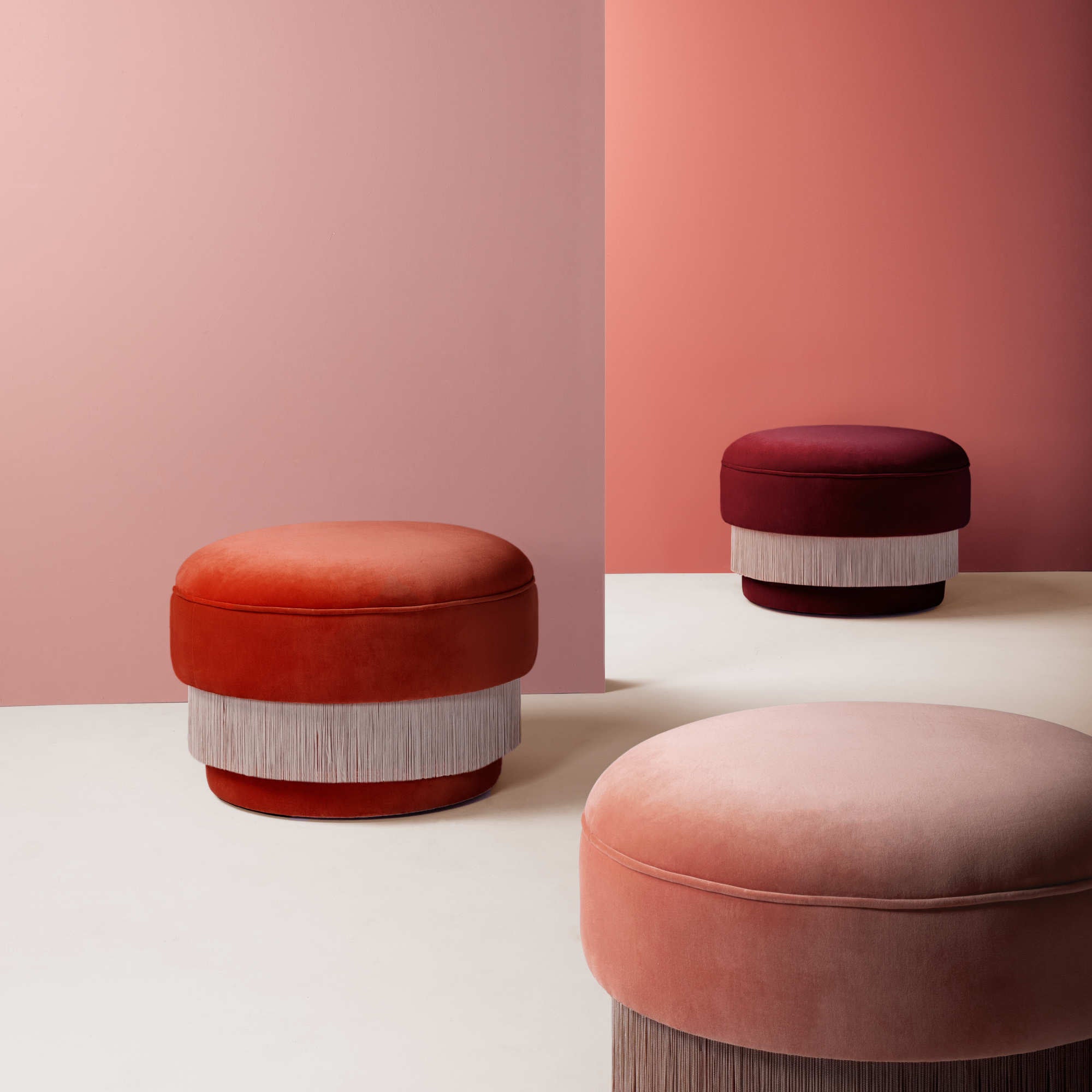 La Folie 64 Pouf - Velvet 2 (Velvet Papaya)-2