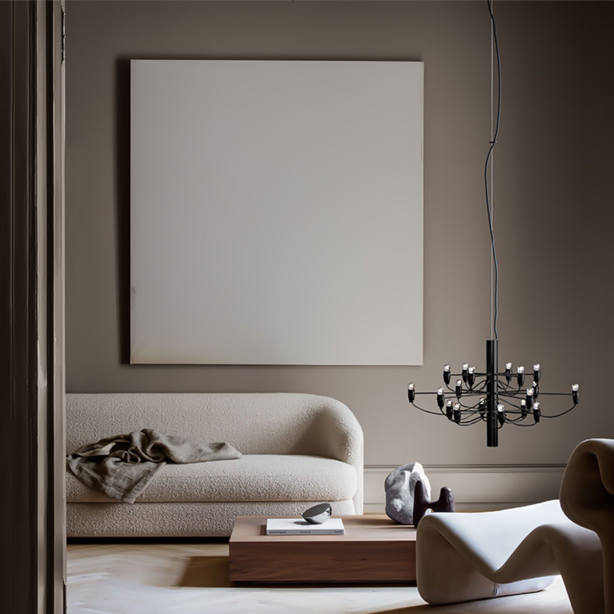 2097/18 Frosted Bulbs Pendant Lamp - Matte Black-2