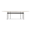 Tartan 240 Dining Table - Black/Brass