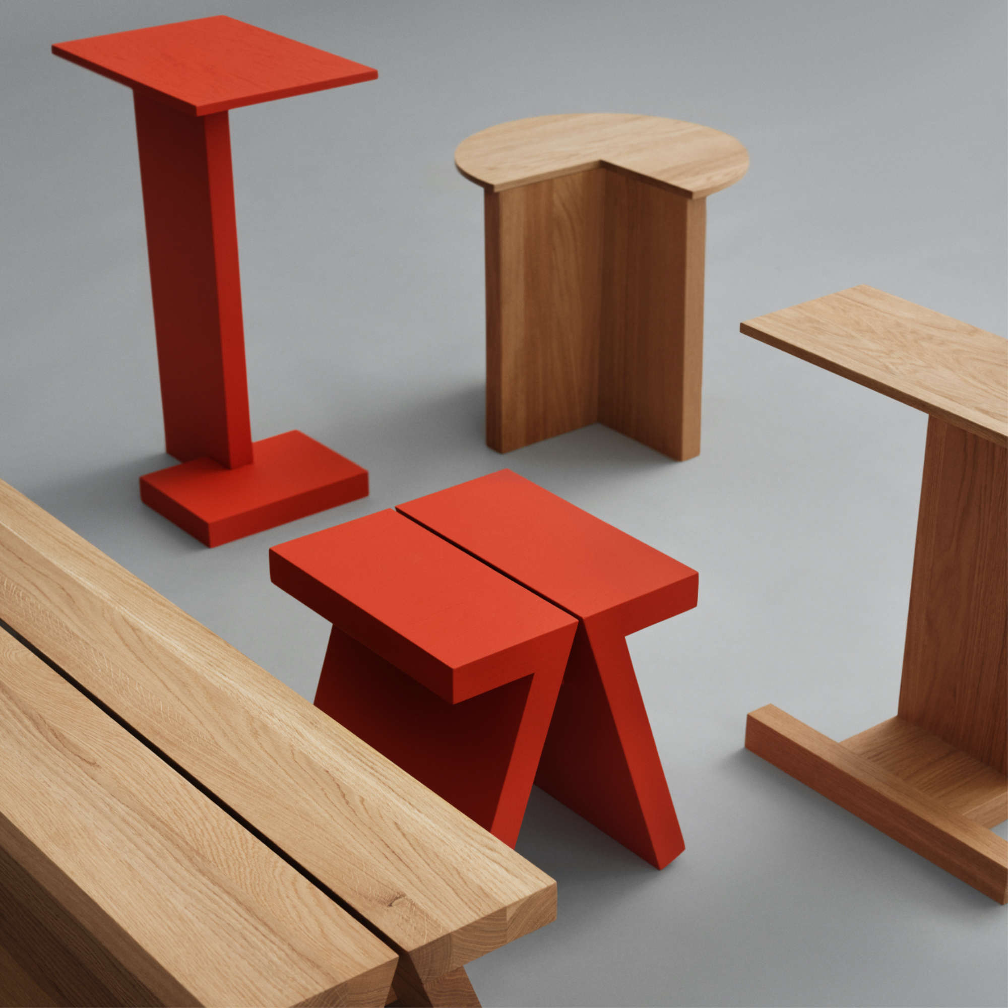 Supersolid Object 3 Side Table - Smoked Stained Oak-5