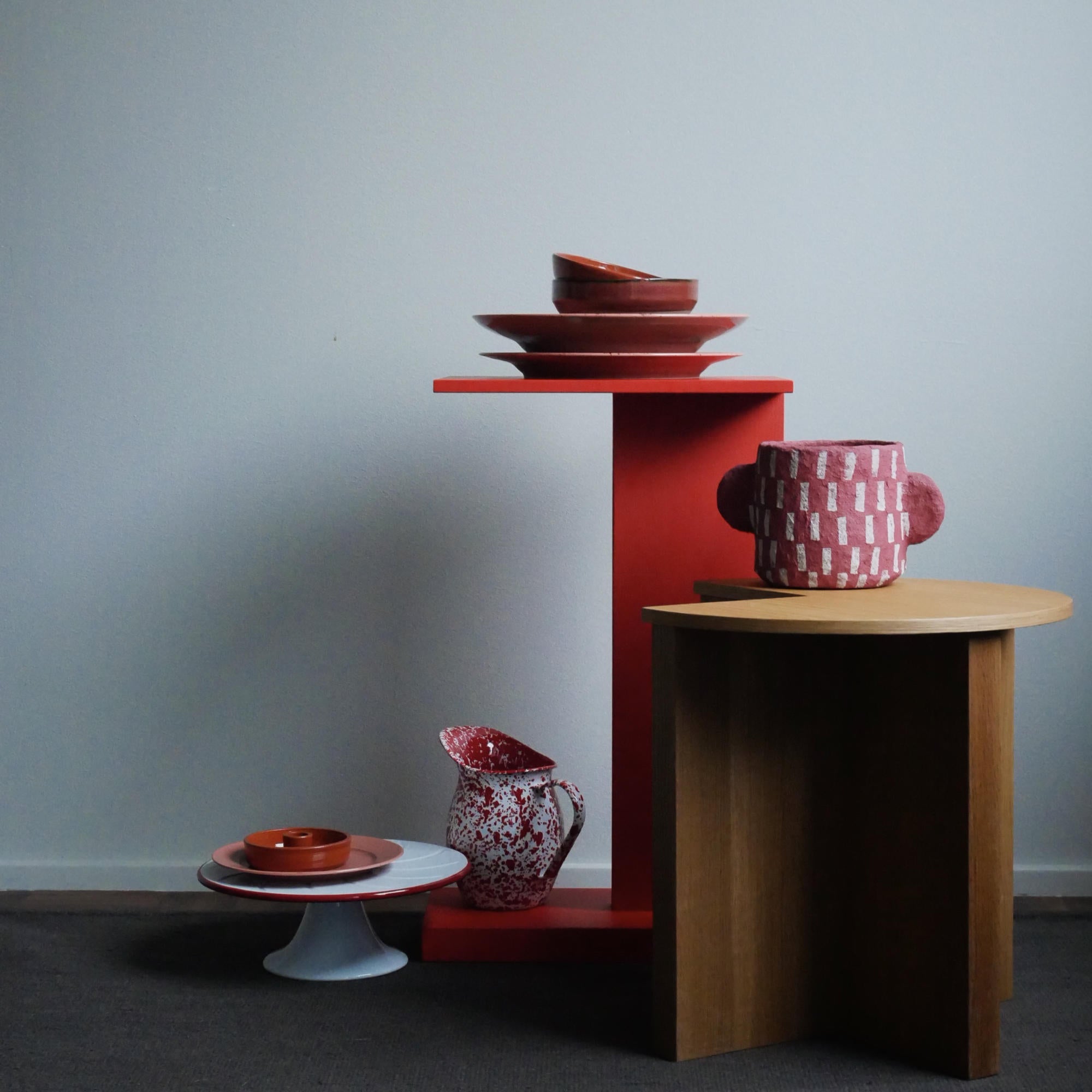 طاولة جانبية Supersolid Object 2 - أحمر 2020 Special Stain-4